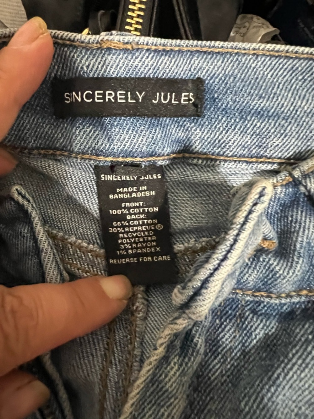 100% cotton Sincerly Jules Women's Light Blue Denim Jeans size xs